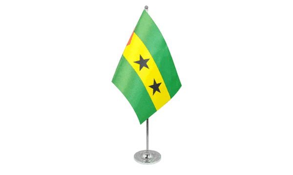 Sao Tome and Principe Satin Table Flag